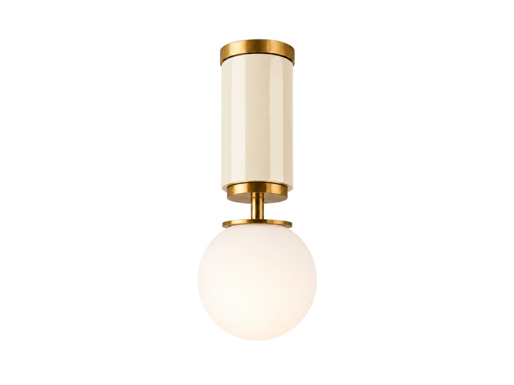 Lámpara de techo de metal «Moira» - 15 x 15 x 38 cm - Beige