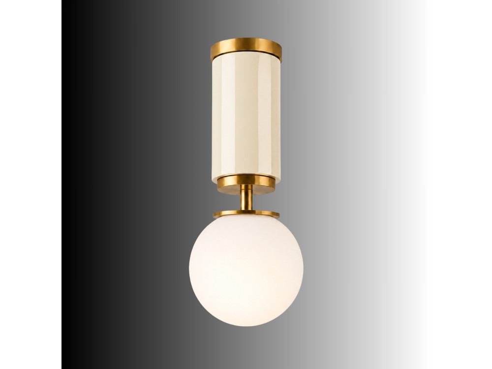 Lámpara de techo de metal «Moira» - 15 x 15 x 38 cm - Beige
