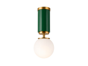 Lámpara de techo de metal «Moira» - 15 x 15 x 38 cm - Verde
