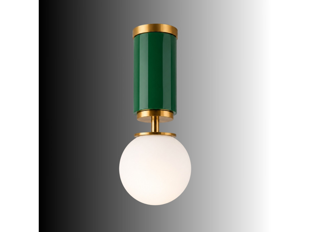 Lámpara de techo de metal «Moira» - 15 x 15 x 38 cm - Verde