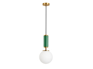 Lámpara colgante de metal «Moira» - 15 x 15 x 120 cm - Verde