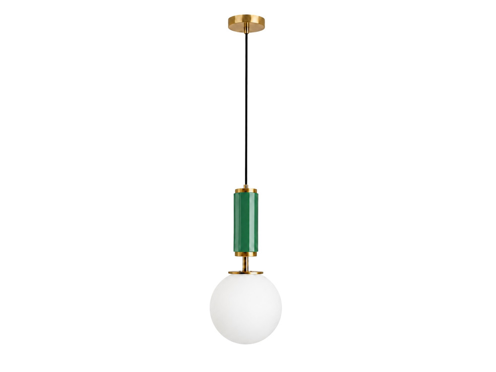 Lámpara colgante de metal «Moira» - 15 x 15 x 120 cm - Verde