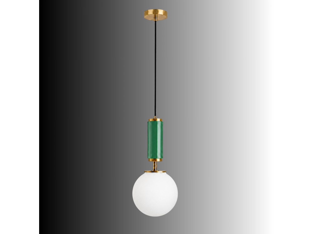Lámpara colgante de metal «Moira» - 15 x 15 x 120 cm - Verde