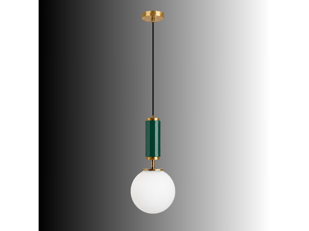 Lámpara colgante de metal «Moira» - 15 x 15 x 120 cm - Verde