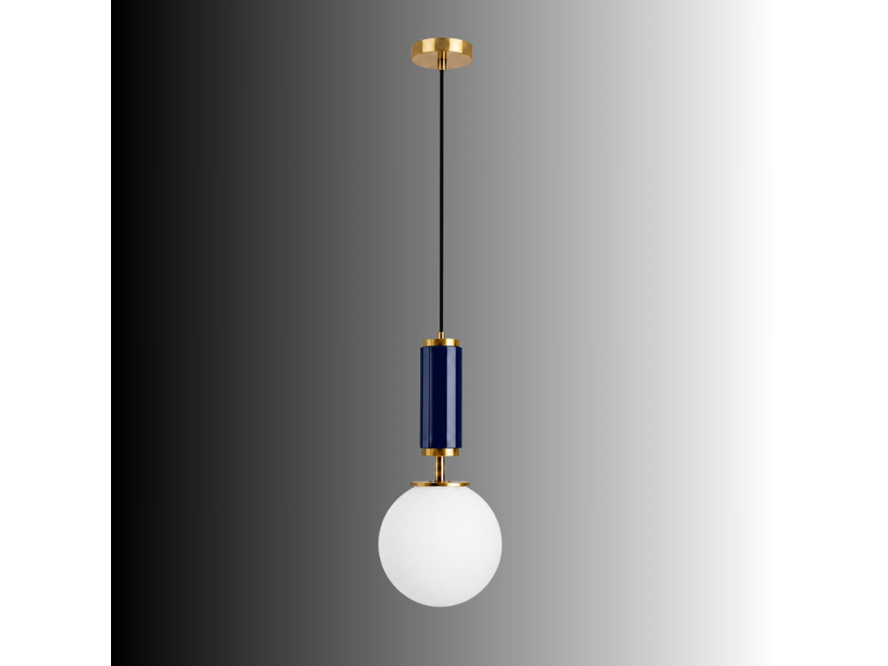 Lámpara colgante de metal «Moira» - 15 x 15 x 120 cm - Azul