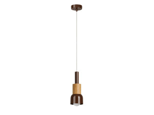 Lámpara colgante de metal «Elwood» - 10 x 25 cm - Marrón