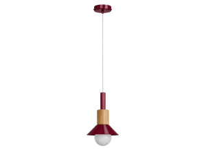 Lámpara colgante de metal «Elwood» - 14 x 26 cm - Roja