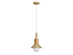 Lámpara colgante de metal «Elwood» - 14 x 26 cm - Amarilla