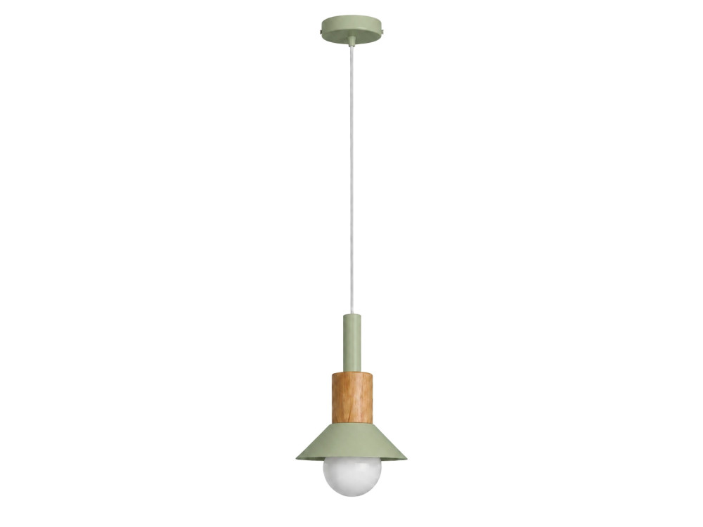 Lámpara colgante de metal «Elwood» - 14 x 26 cm - Verde