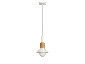 Lámpara colgante de metal «Elwood» - 10 x 25 cm - Beige
