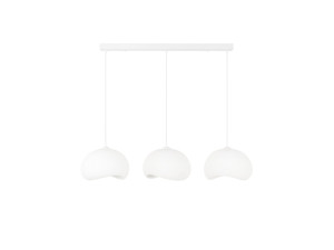 Lámpara de araña de metal «Yontu» - 27 x 30 x 65 cm - Blanca