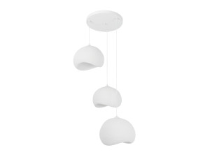 Lámpara de araña de metal «Yontu» - 55 x 29 x 120 cm - Blanco