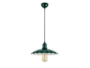 Lámpara colgante de metal «Volan» - 25 x 25 cm - Verde oscuro