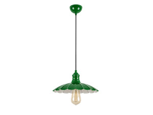 Lámpara colgante de metal «Volan» - 25 x 25 cm - Verde claro
