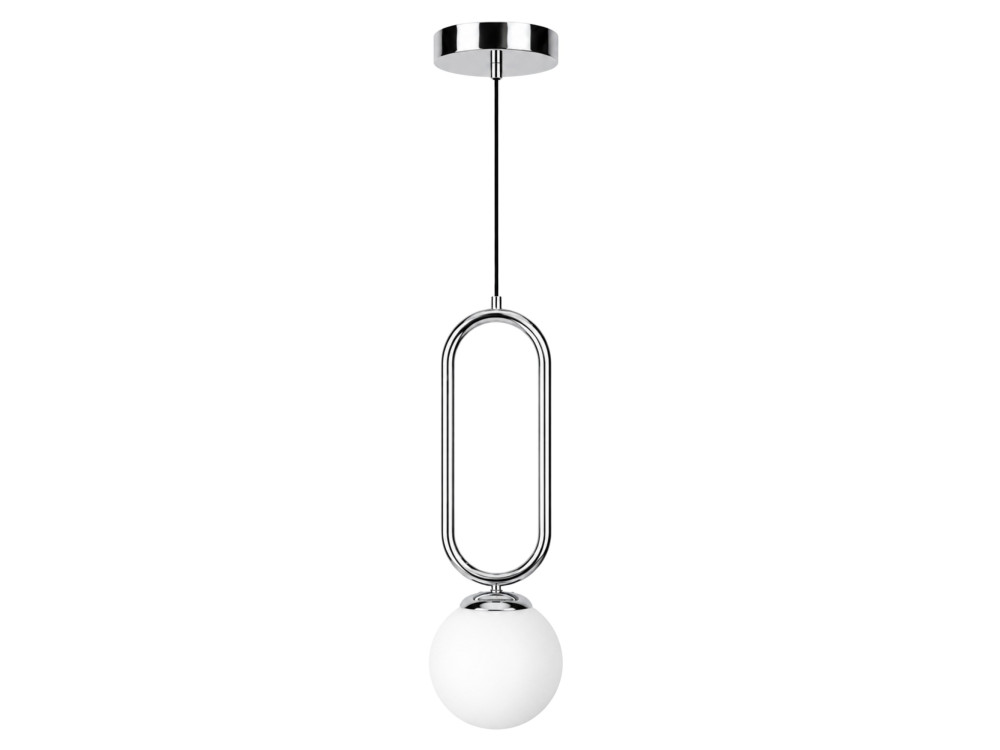 Lámpara colgante de metal «Loop» - 15 x 15 cm - Cromo