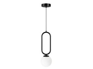 Lámpara colgante de metal «Loop» - 15 x 15 cm - Negro