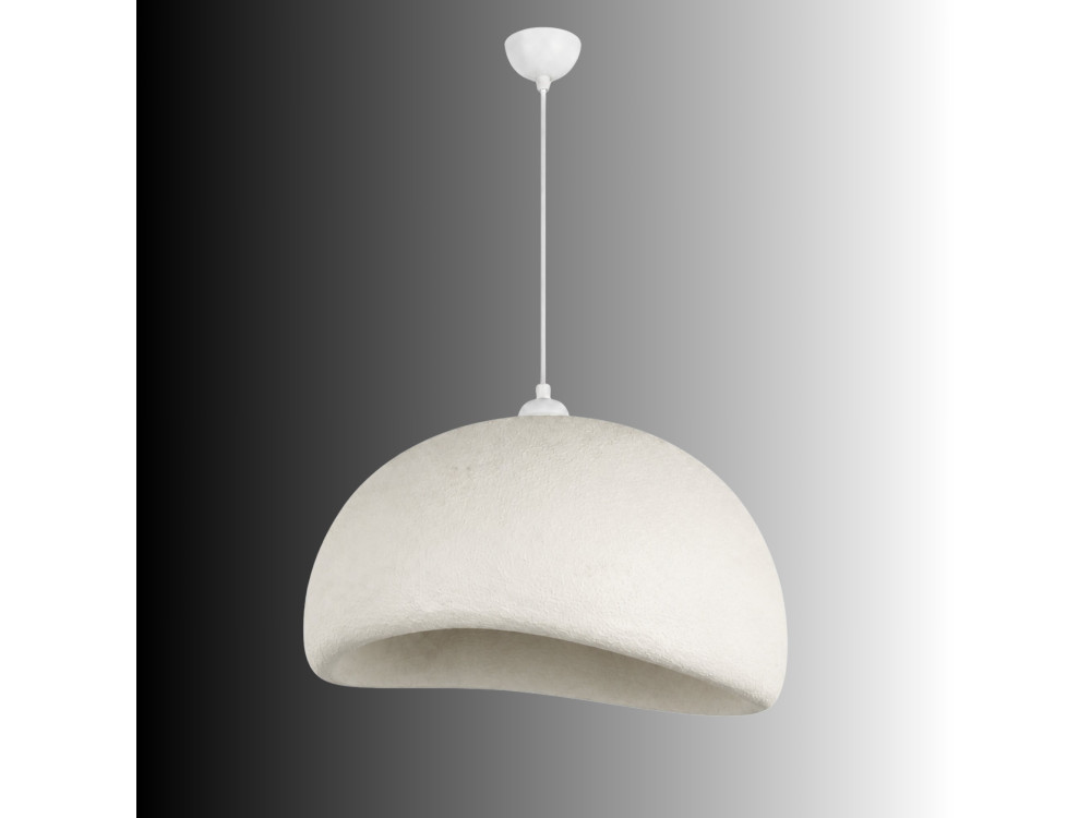 Lámpara colgante de metal «Beta» - 50 x 40 cm - Blanca
