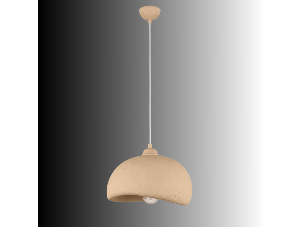 Lámpara colgante de metal «Beta» - 30 x 24 cm - Beige