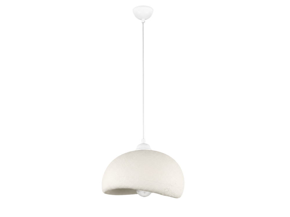 Lámpara colgante de metal «Beta» - 30 x 24 cm - Blanca