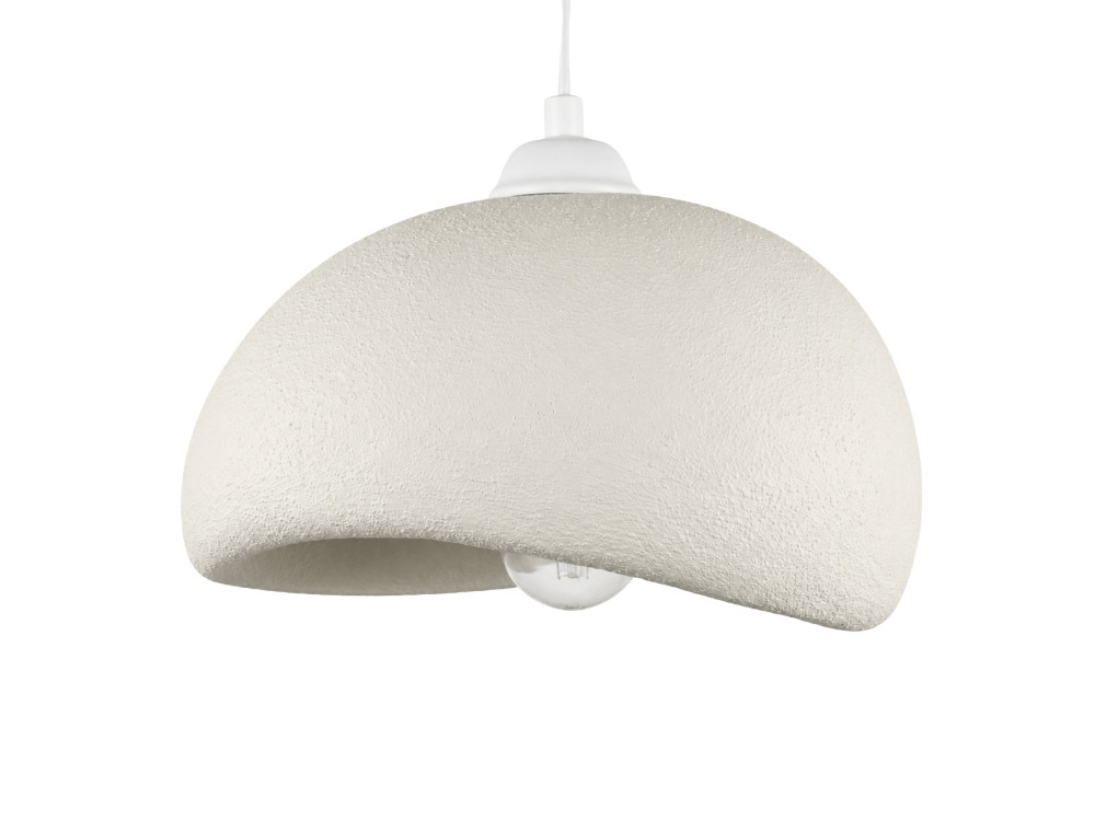 Lámpara colgante de metal «Beta» - 30 x 24 cm - Blanca