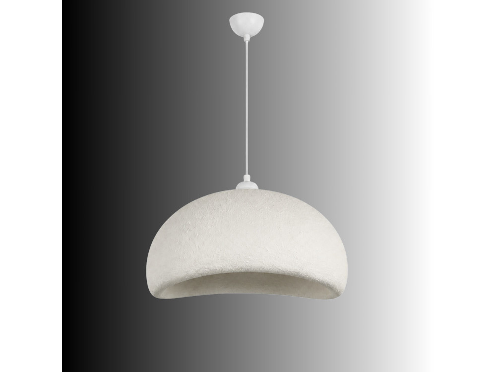 Lámpara colgante de metal «Beta» - 40 x 32 cm - Blanca