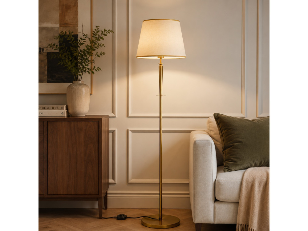Lámpara de pie de metal «Milano» - 40 x 40 cm - Beige