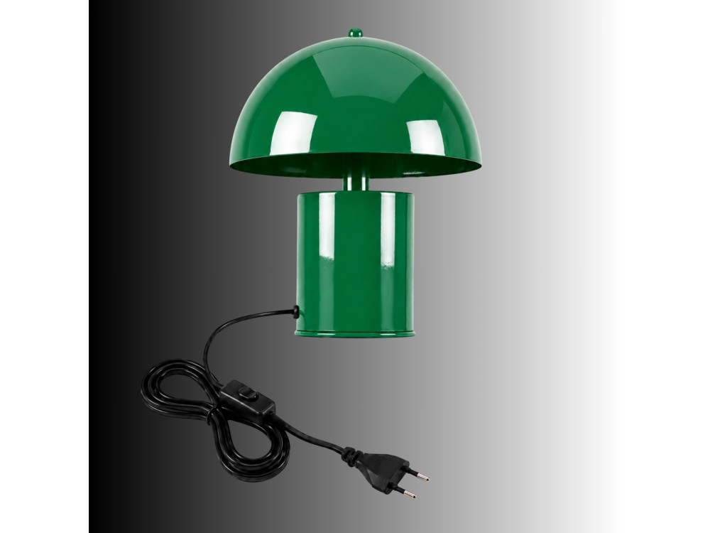 Lámpara de mesa de metal «Pera» - 26 x 26 cm - Verde oscuro