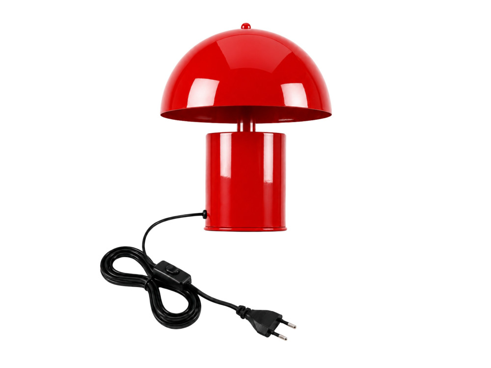 Lámpara de mesa de metal «Pera» - 26 x 26 cm - Roja