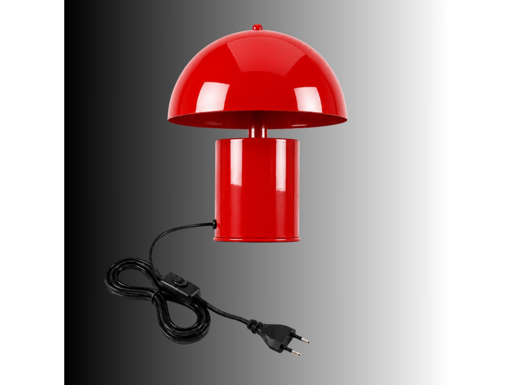 Lámpara de mesa de metal «Pera» - 26 x 26 cm - Roja