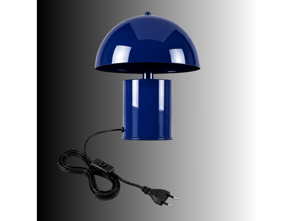 Lámpara de mesa de metal «Pera» - 26 x 26 cm - Azul marino