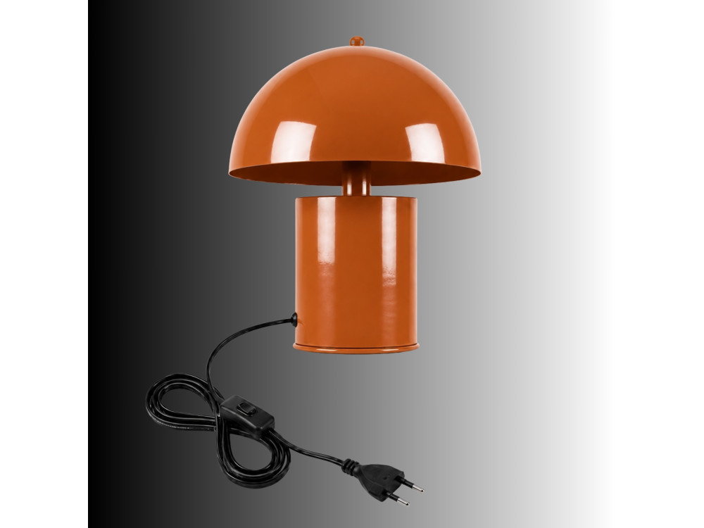 Lámpara de mesa de metal «Pera» - 26 x 26 cm - Naranja