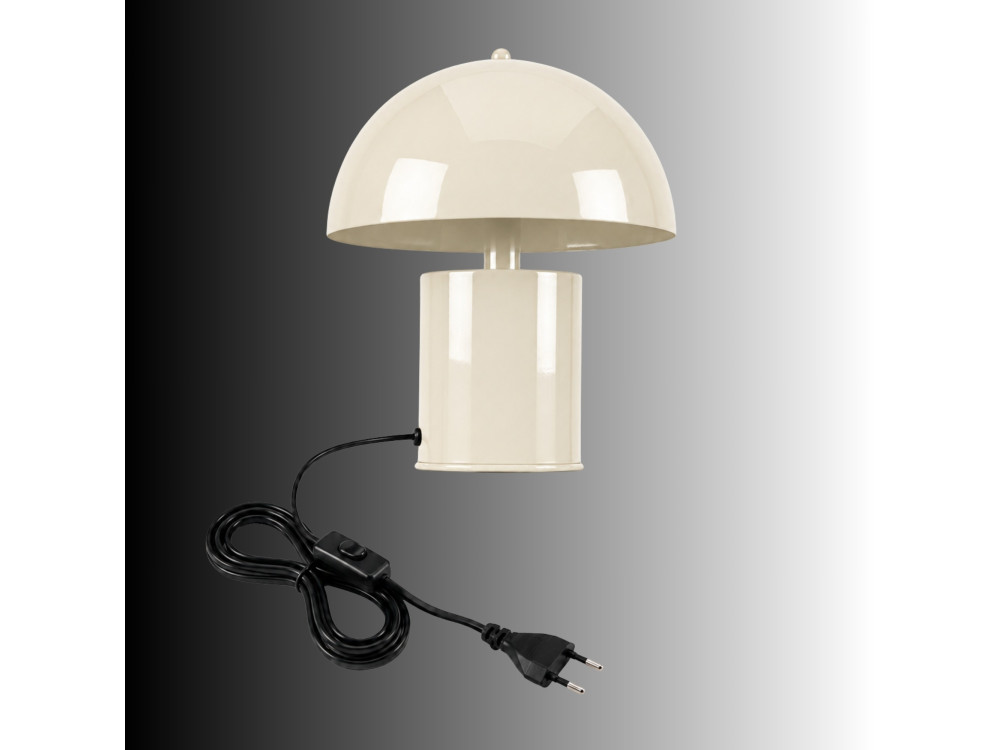 Lámpara de mesa de metal «Pera» - 26 x 26 cm - Beige