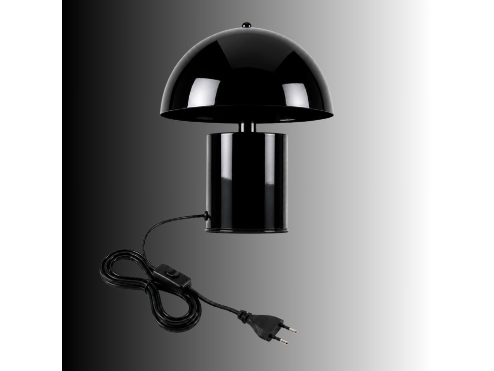 Lámpara de mesa de metal «Pera» - 26 x 26 cm - Negro