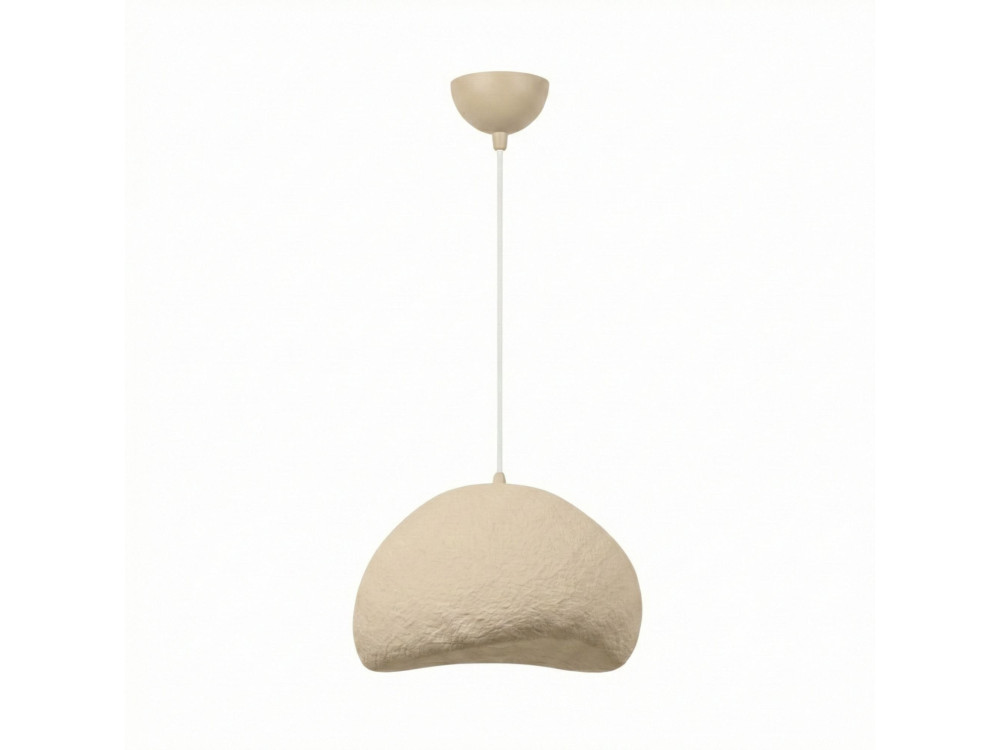 Lámpara colgante de metal «Loval» - 50 x 44 cm - Beige