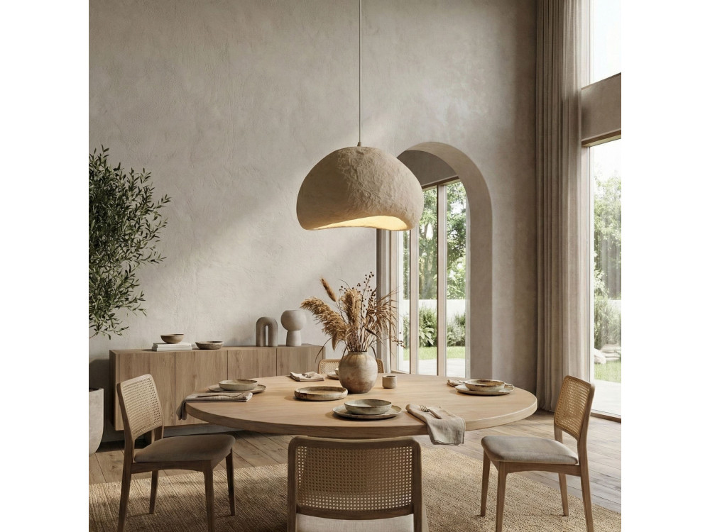 Lámpara colgante de metal «Loval» - 50 x 44 cm - Beige