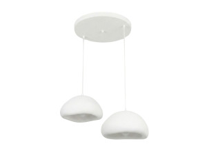 Lámpara de araña de metal «Loval» - 74 x 40 cm - Blanca