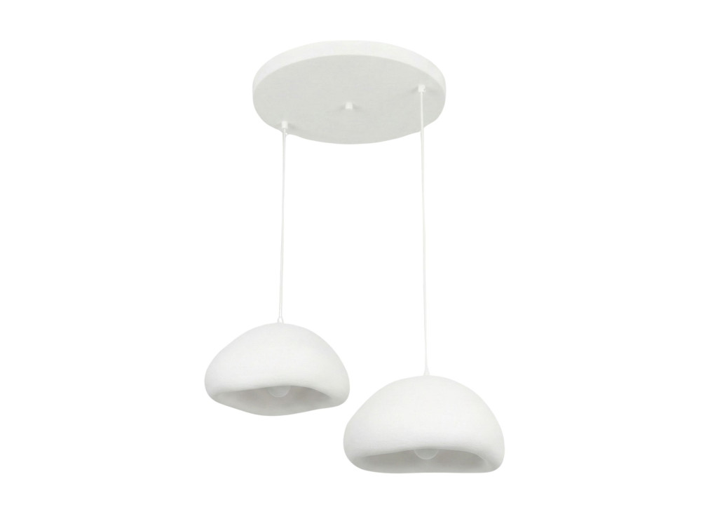 Lámpara de araña de metal «Loval» - 74 x 40 cm - Blanca