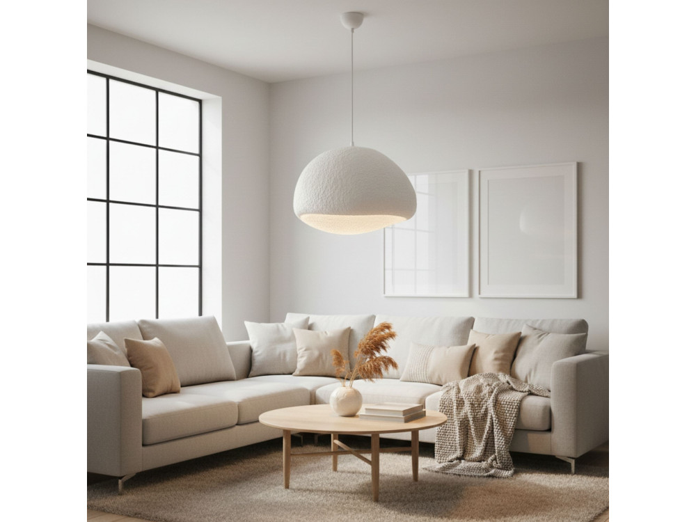 Lámpara colgante de metal «Loval» - 50 x 44 cm - Blanca