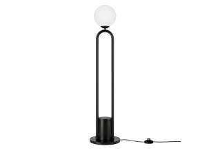 Lámpara de pie de metal «Loop» - 30 x 30 cm - Negro