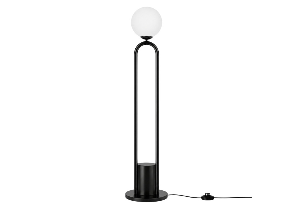 Lámpara de pie de metal «Loop» - 30 x 30 cm - Negro