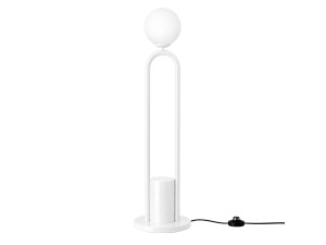 Lámpara de pie de metal «Loop» - 30 x 30 cm - Blanca