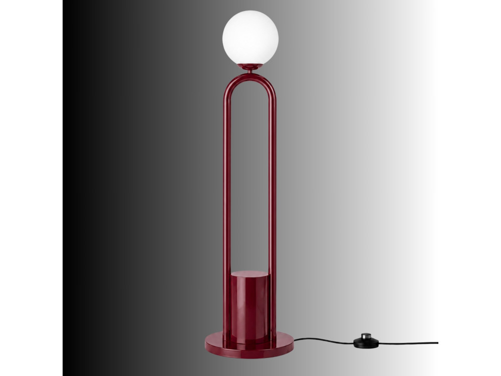 Lámpara de pie de metal «Loop» - 30 x 30 cm - Rojo