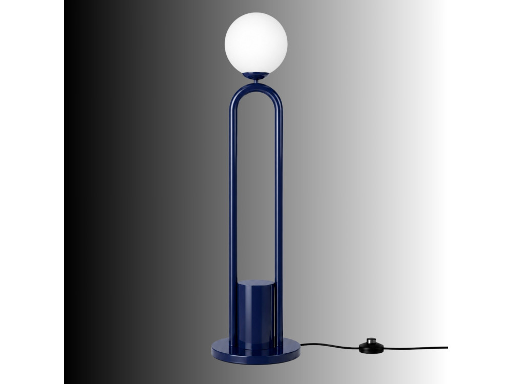 Lámpara de pie de metal «Loop» - 30 x 30 cm - Azul