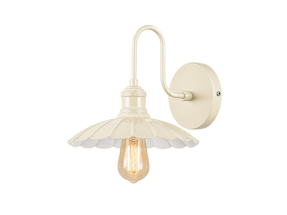 Aplique de pared de metal «Volan» - 25 x 30 cm - Beige