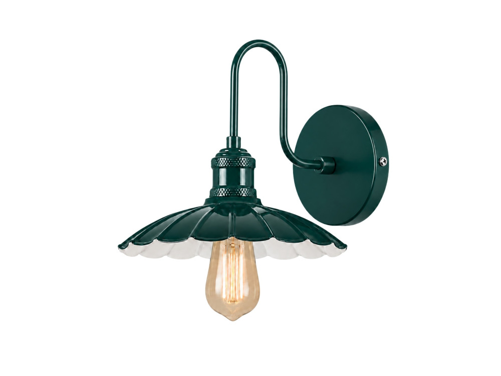 Aplique de pared de metal «Vola» - 25 x 30 cm - Verde