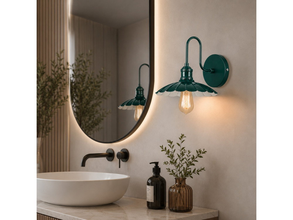Aplique de pared de metal «Vola» - 25 x 30 cm - Verde