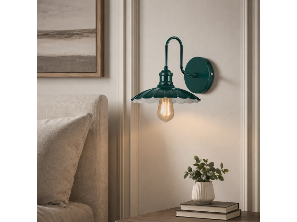 Aplique de pared de metal «Vola» - 25 x 30 cm - Verde