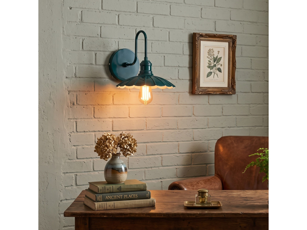 Aplique de pared de metal «Vola» - 25 x 30 cm - Verde