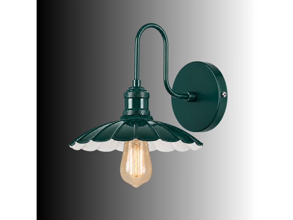 Aplique de pared de metal «Vola» - 25 x 30 cm - Verde