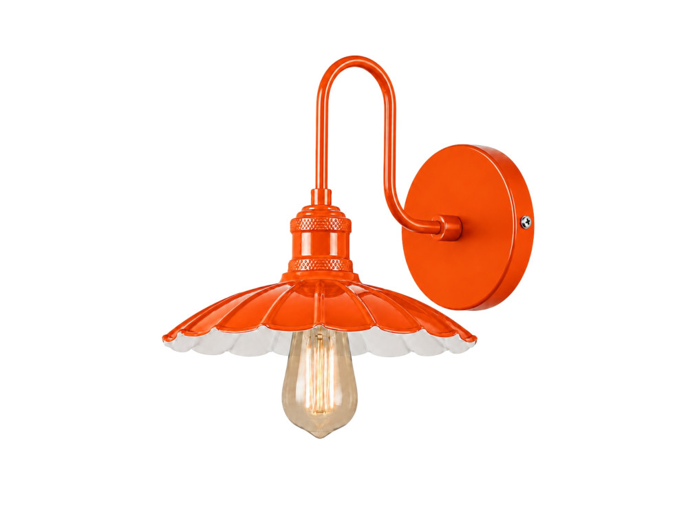 Aplique de pared de metal «Volan» - 25 x 30 cm - Naranja